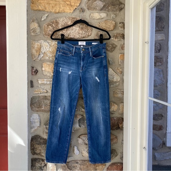 🌟 FRAME Denim Le Nouveau Straight Leg Crop Jeans Waltham Womens 27 - Picture 2 of 12